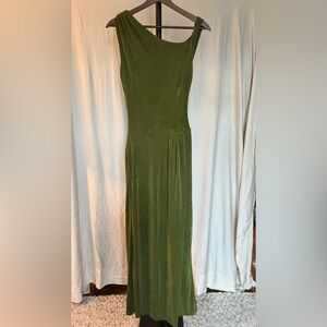 Khanum’s Elegant Olive Green Women's Evening Dress
